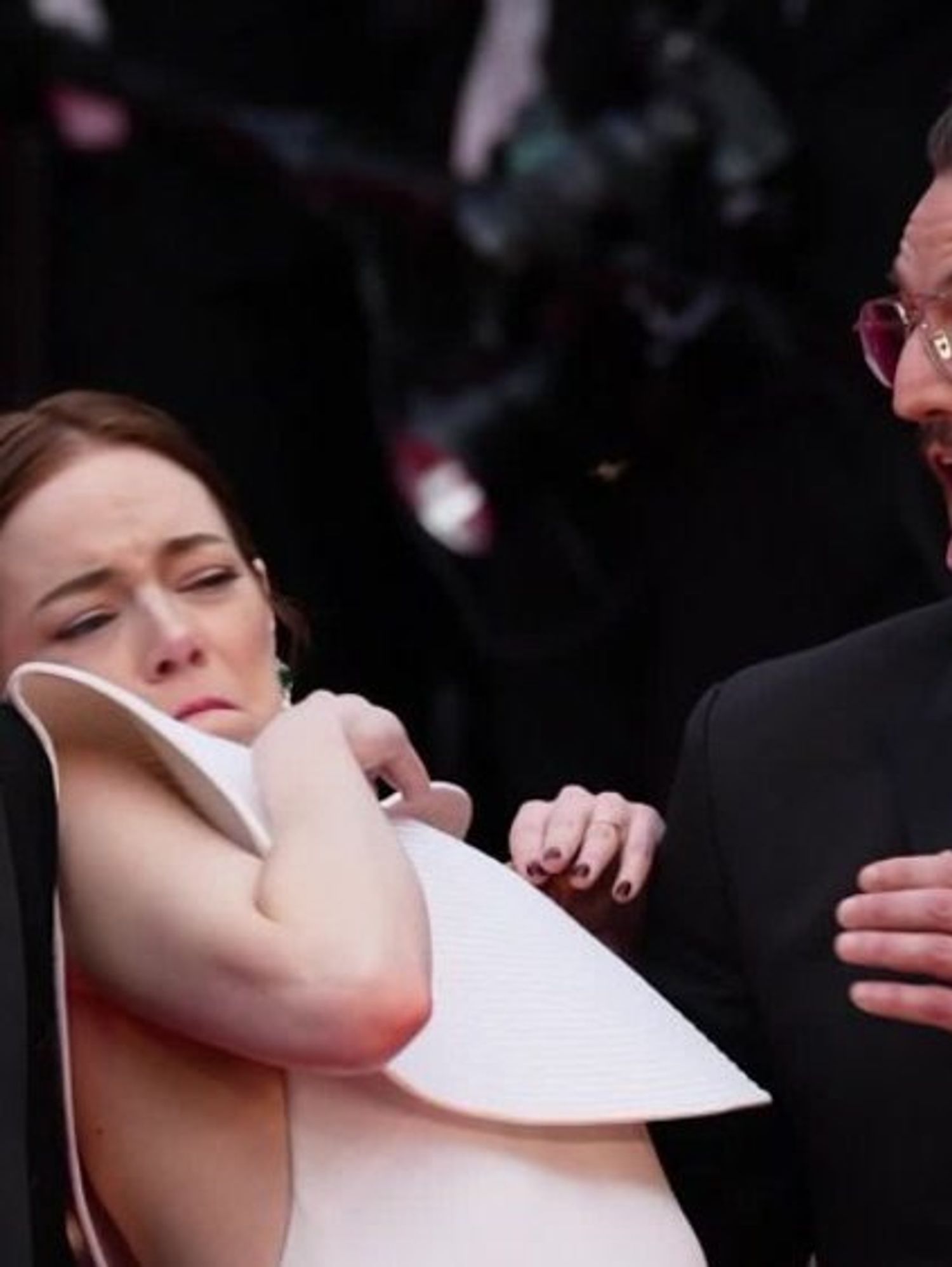 Pedro Pascal and Emma Stone get into fight with uninvited guest on Cannes red carpet