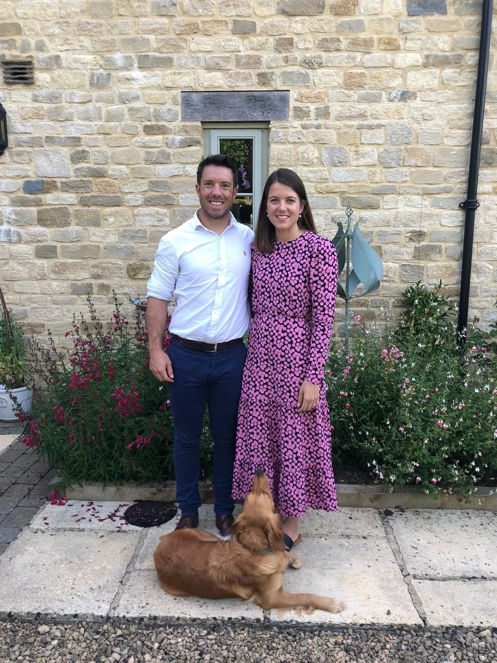 Ben Stebbings, Sarah Stebbings and their dog Mabel.