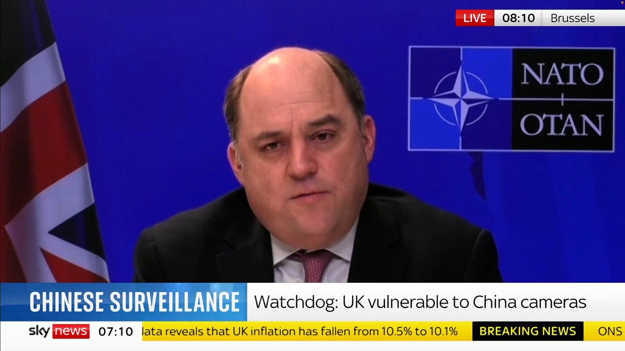 Defence minister Ben Wallace calls a story 'b*****ks' live on air