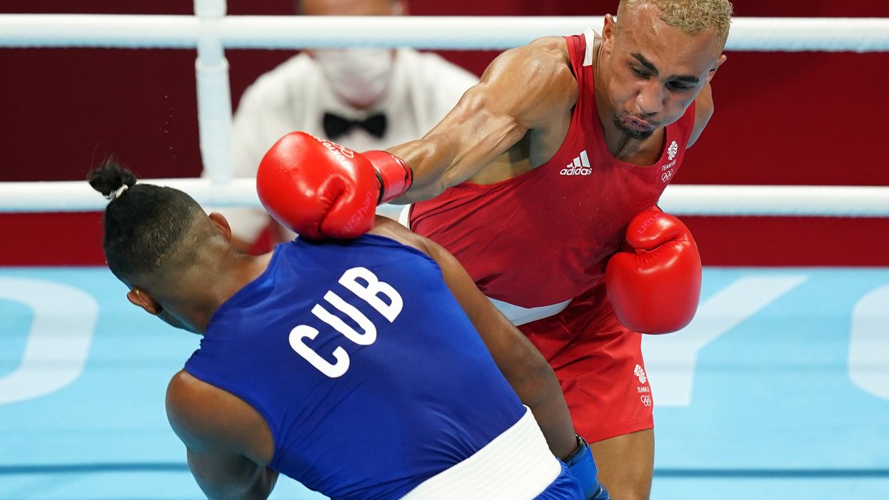 Benjamin Whittaker, right, took silver in the final bout (Mike Egerton/PA)