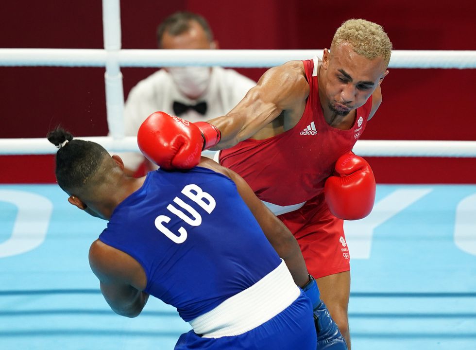Benjamin Whittaker, right, took silver in the final bout (Mike Egerton/PA)