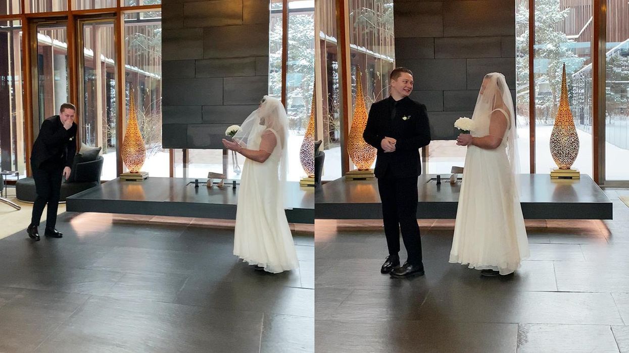 Bride accidentally sets fire to her bouquet in mortifying wedding blunder
