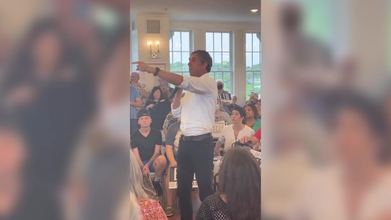Beto O'Rourke does not hold back when heckler laughs at school shooting