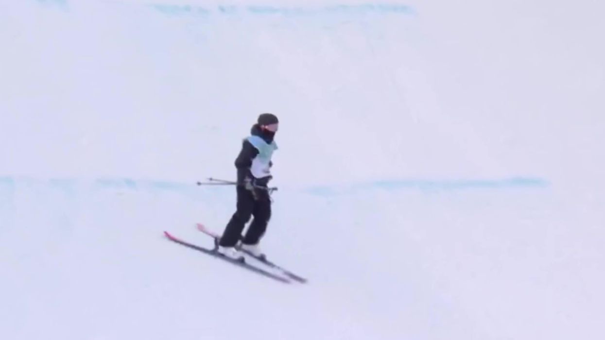 The Winter Olympics' big air course raises eyebrows for its 'dystopian' backdrop