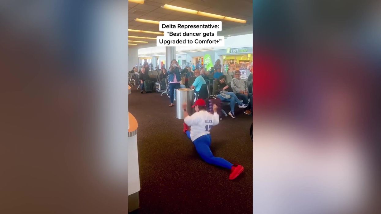 Airline passengers take part in departure gate dance-off to get an upgrade