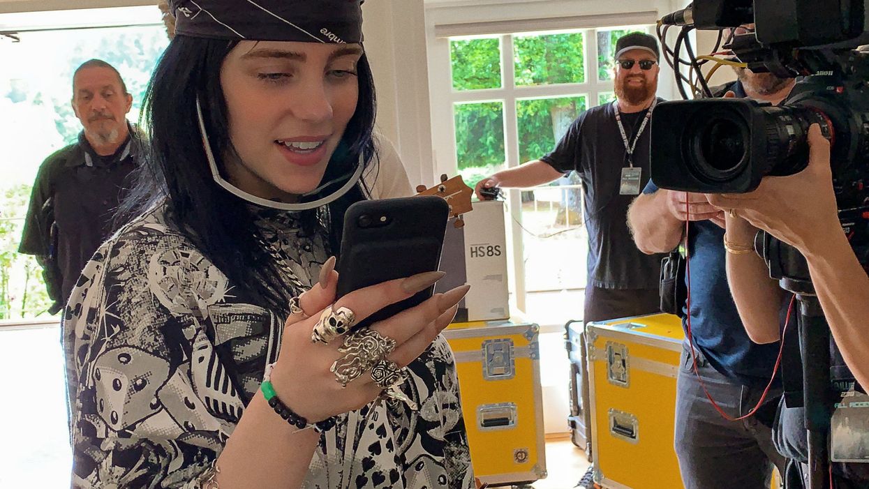 Billie Eilish being filmed for her documentary