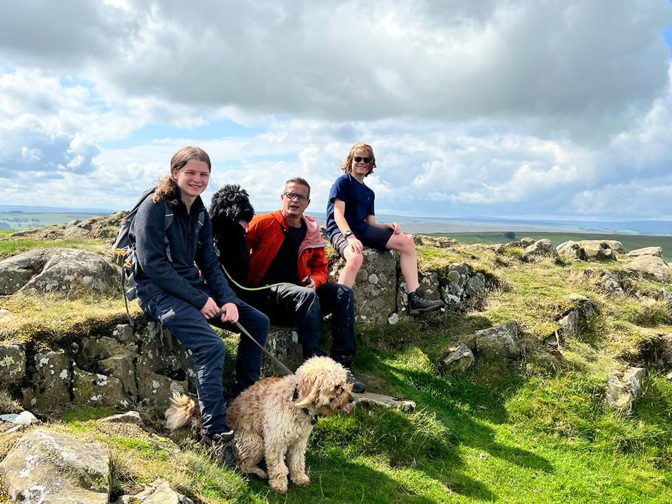 Billy with his father Simon and his brother