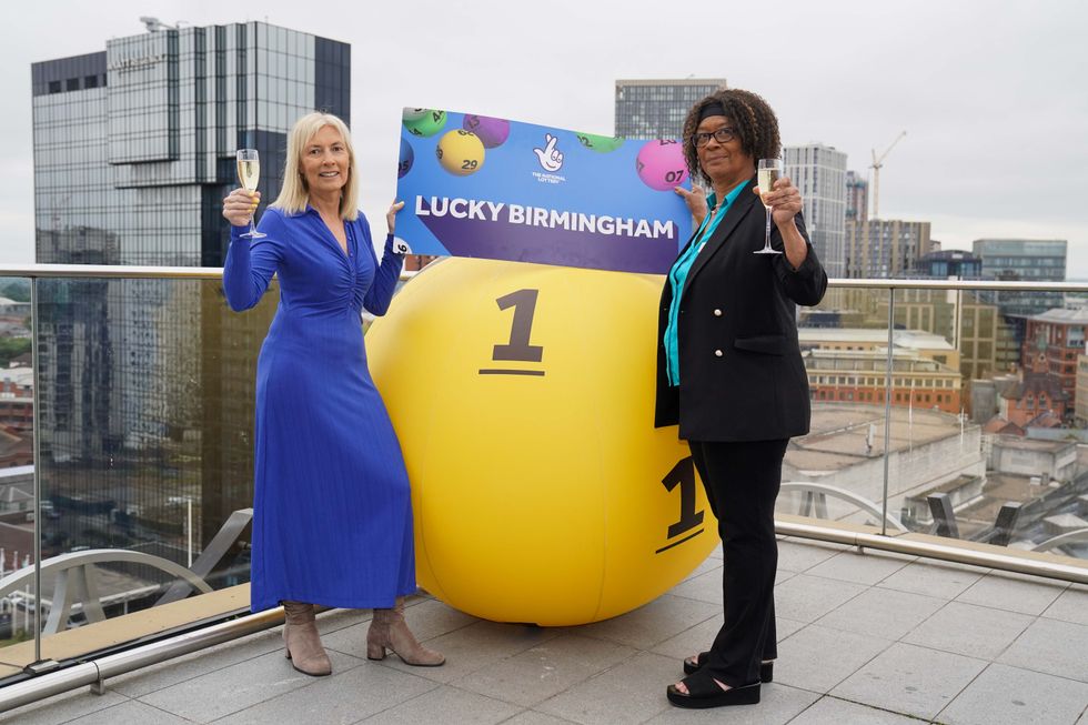 Birmingham-based Celeste Coles (right) won \u00a33.6 million in The National Lottery in 2022 (Jacob King/PA)