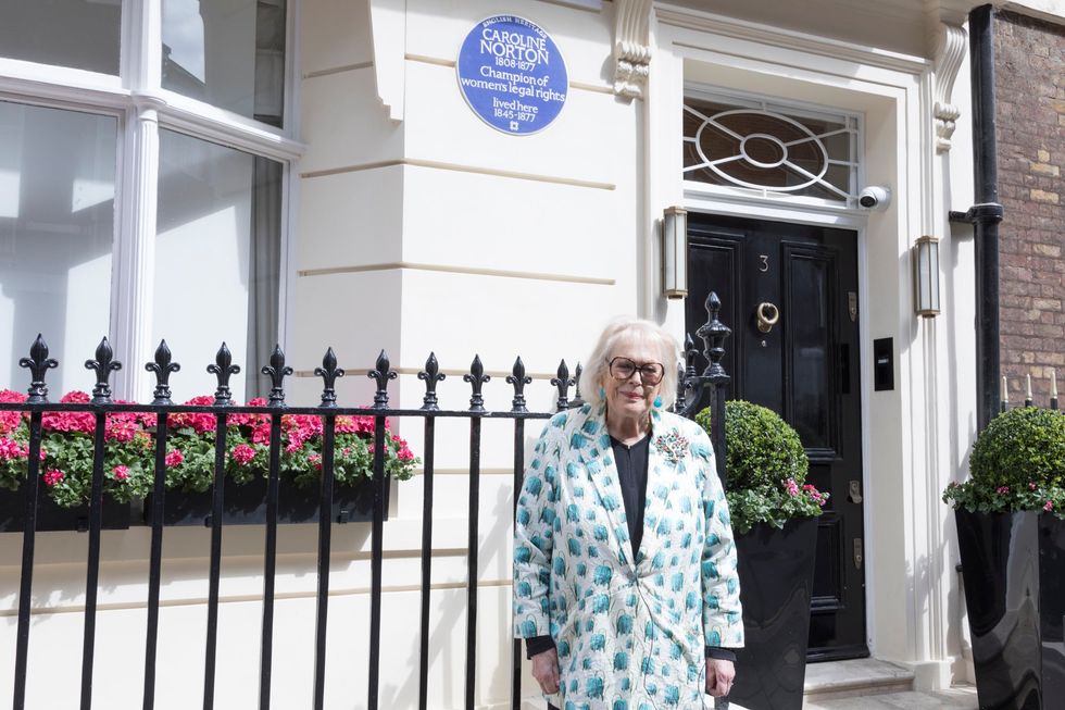Blue Plaque to Caroline Norton. 3 Chesterfield Street, Mayfair, London.