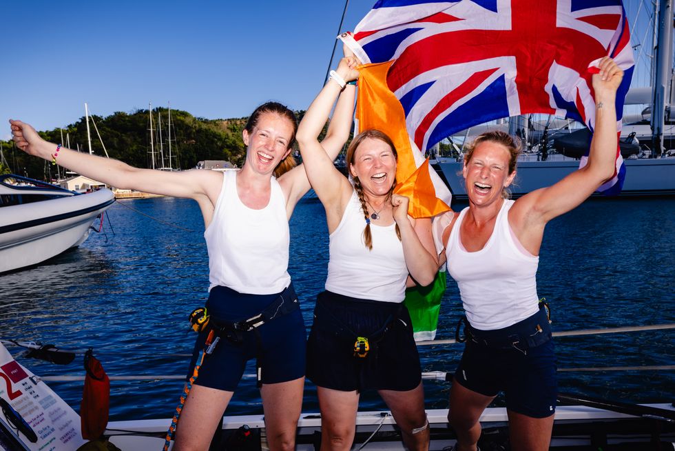 Female rowing trio raises more than £80,000 in record-breaking Atlantic race
