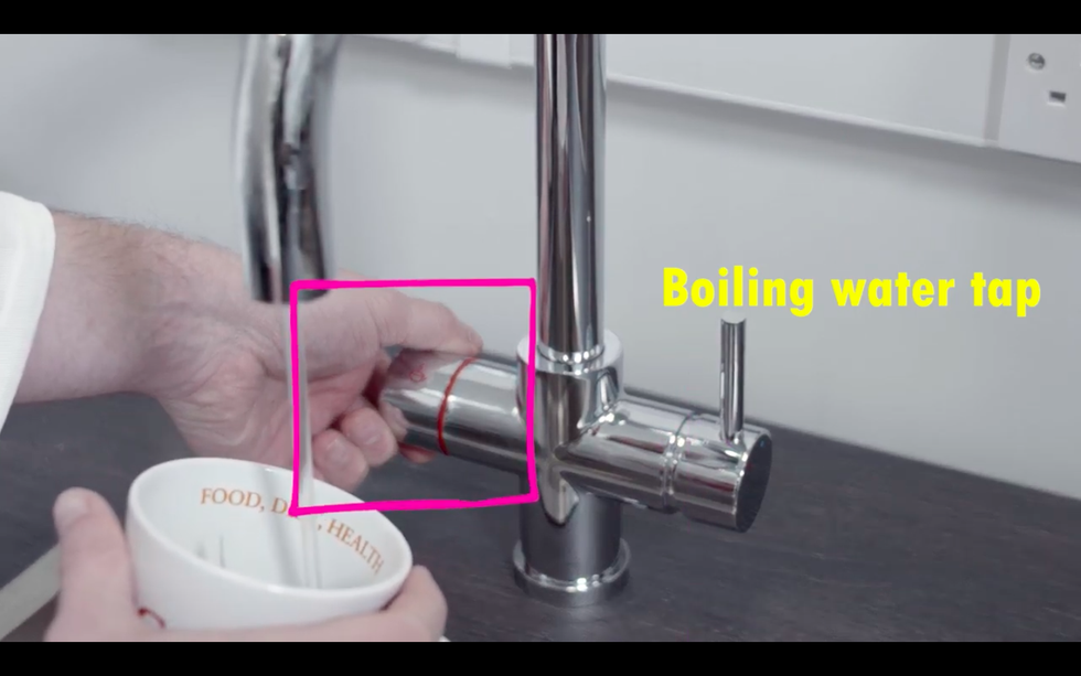 Boiling tap water