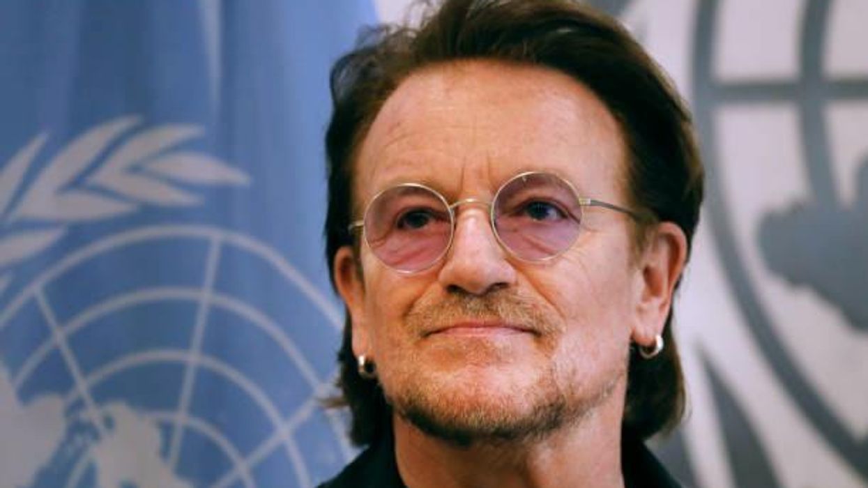 Bono says he's embarrassed by most U2 songs and people can relate