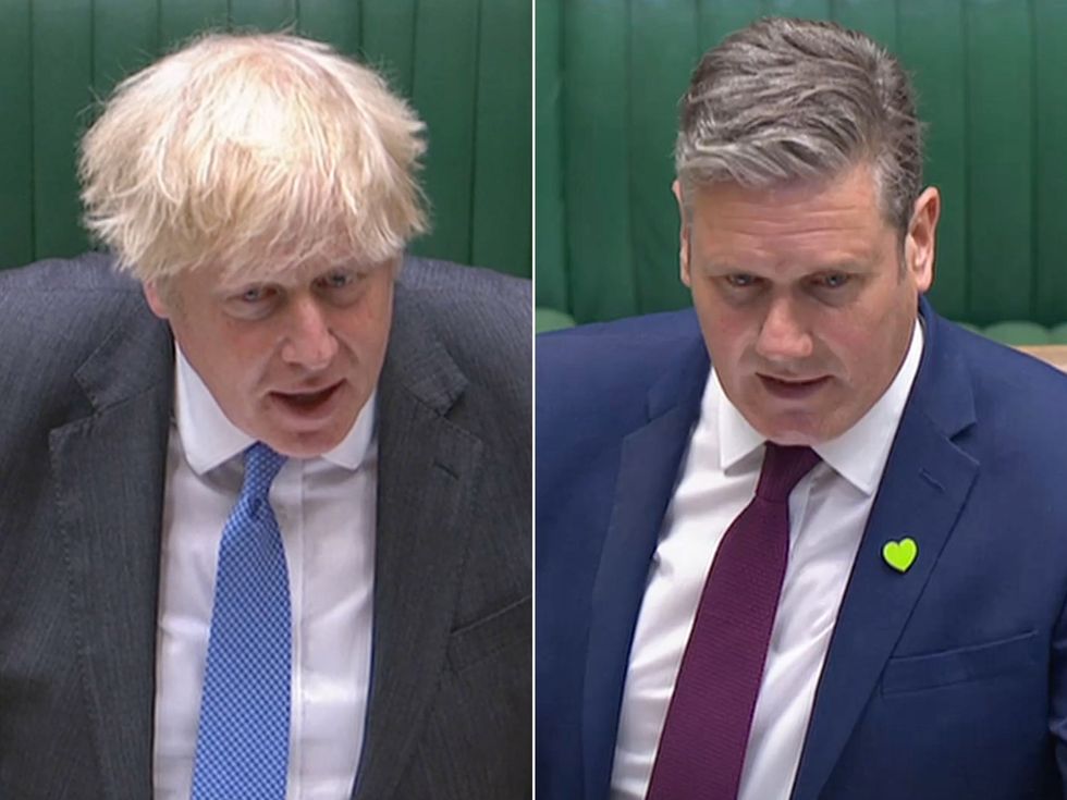 <p>Boris Johnson and Keir Starmer battled it out</p>