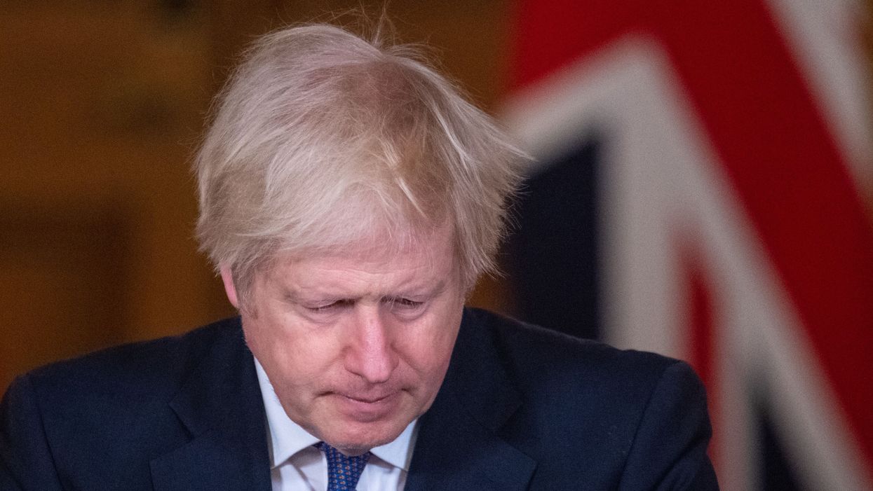 Boris Johnson hosts a virtual press conference on the coronavirus pandemic