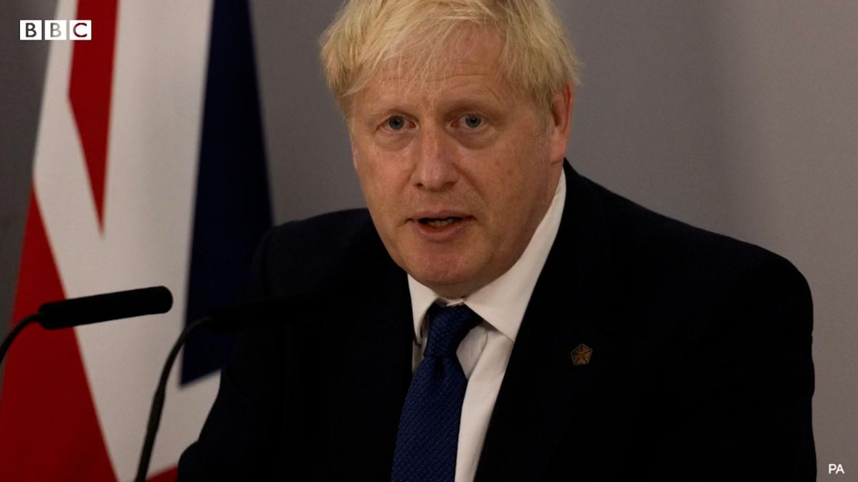 Fancy dress Boris Johnson being chased by police at the cricket goes viral