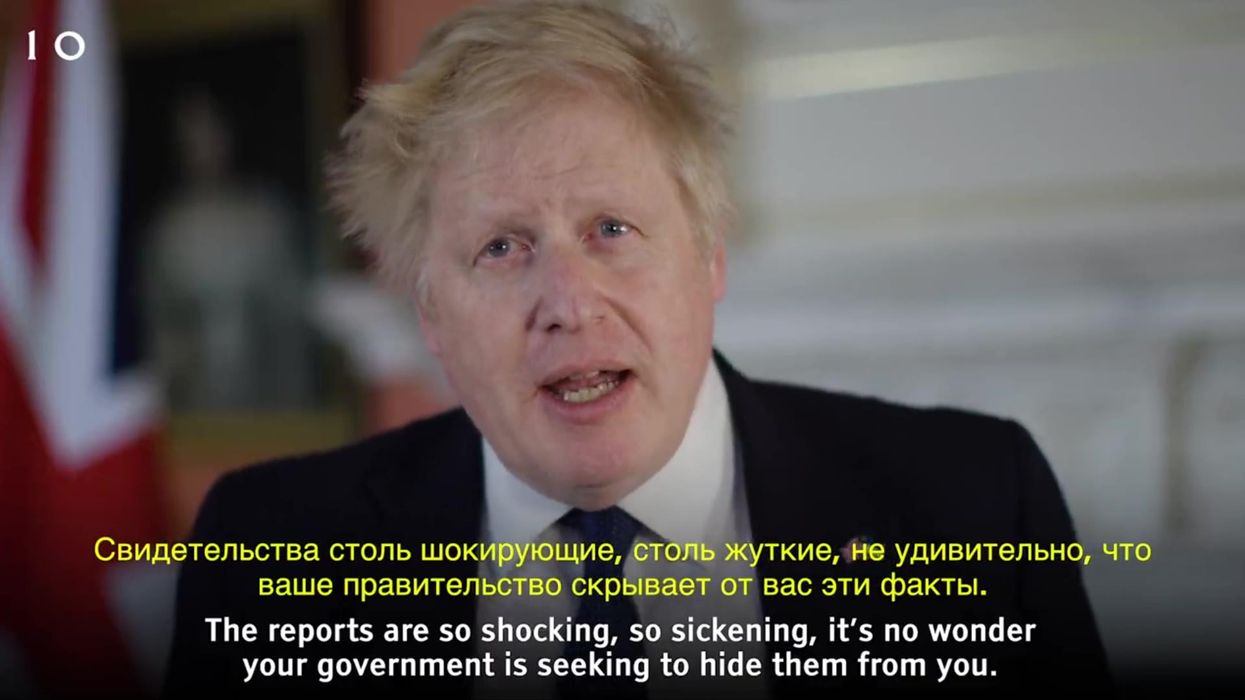'You deserve the truth': Boris Johnson sends speech to Russian civilians