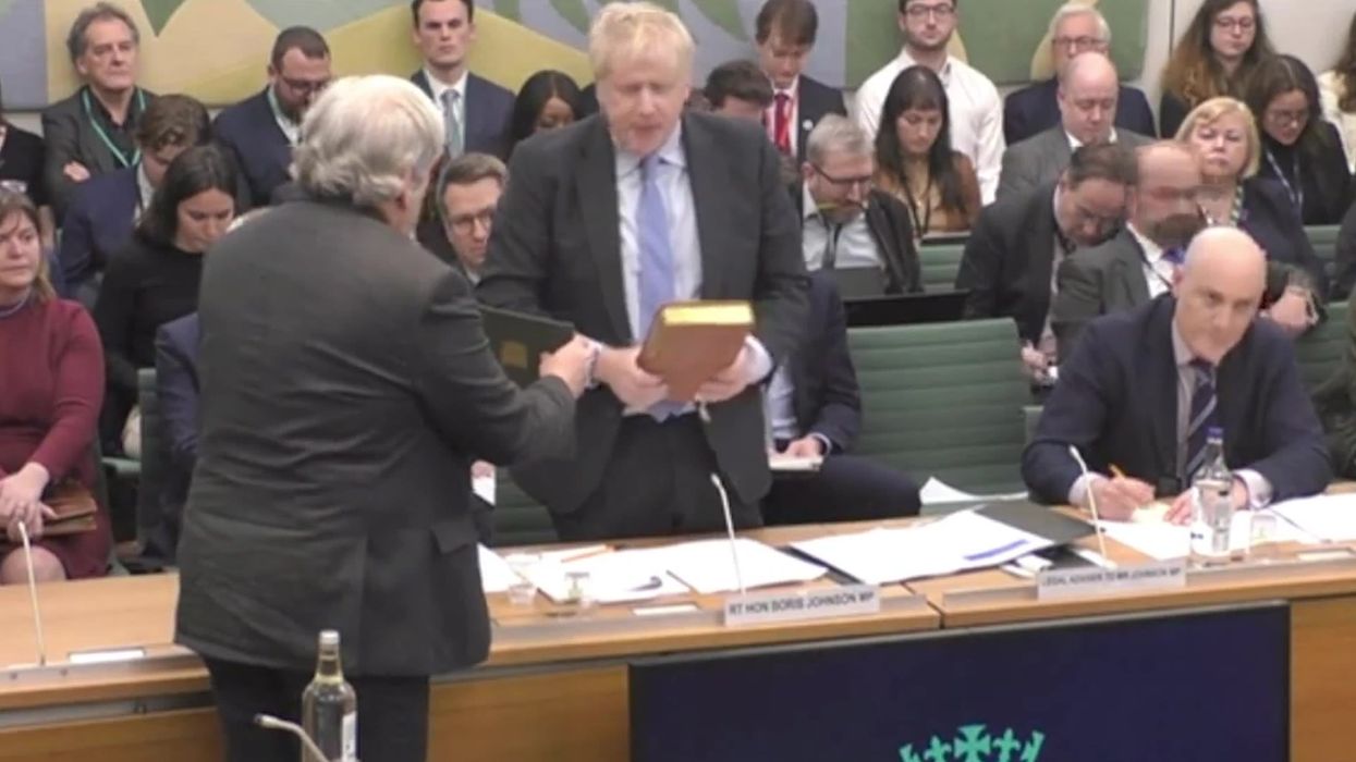 Boris Johnson had to swear on a Bible and people had a field day