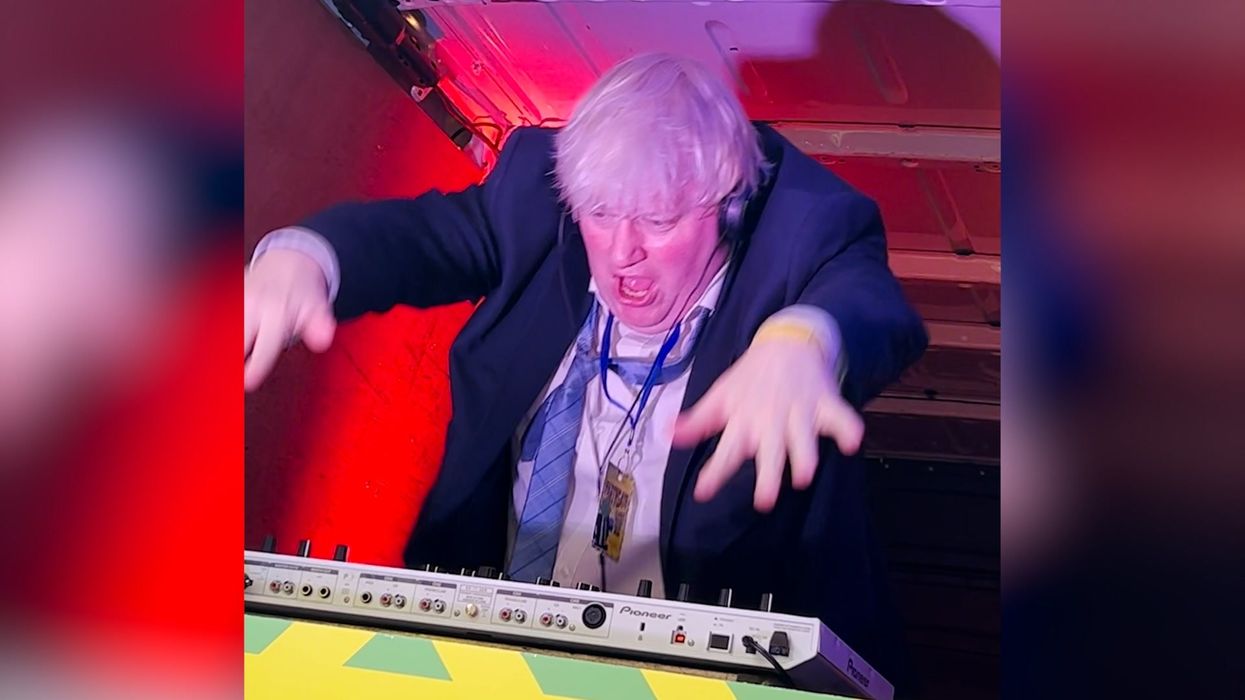'Boris Johnson' throws rave outside Westminster to launch Partygate TV show
