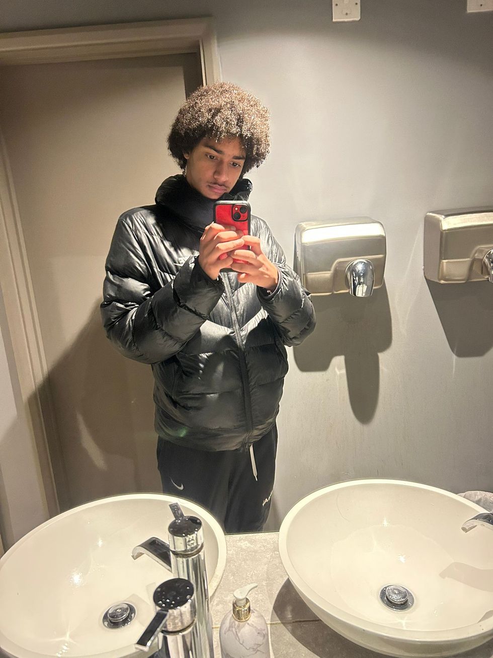 Boy looking into camera