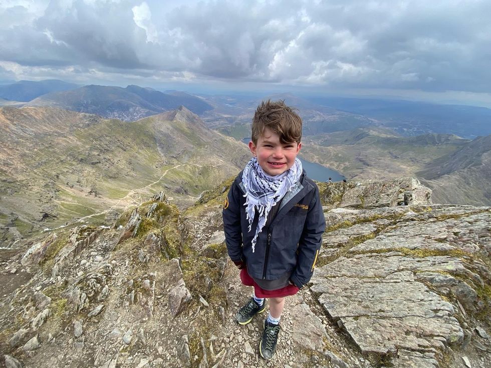 Boy posing and looking at the camera