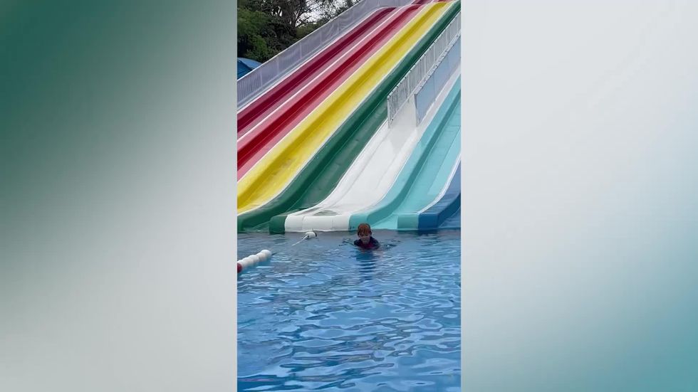 water slide jump