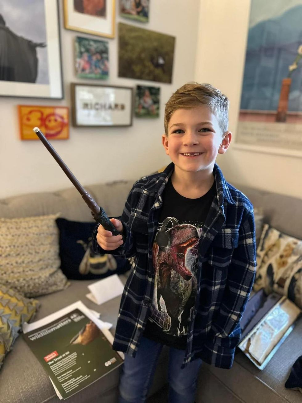 Boy with wand in his hand