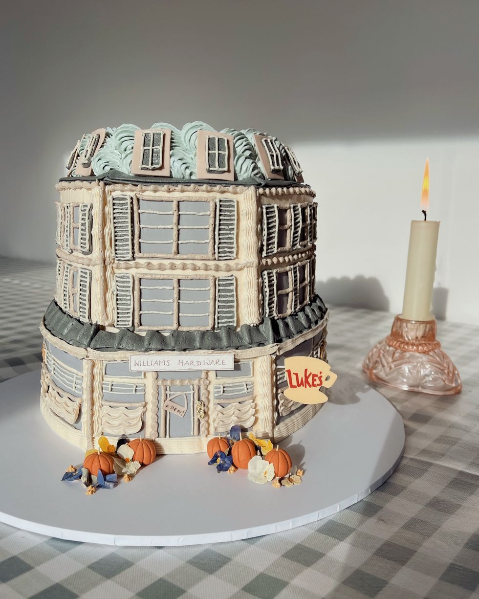 Bridie West's cake which has been designed to look like Luke's Diner from the TV show Gilmour Girls