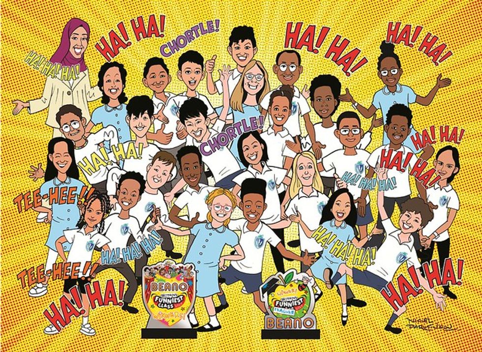Britain's Funniest Class in the comic (Beano/PA)