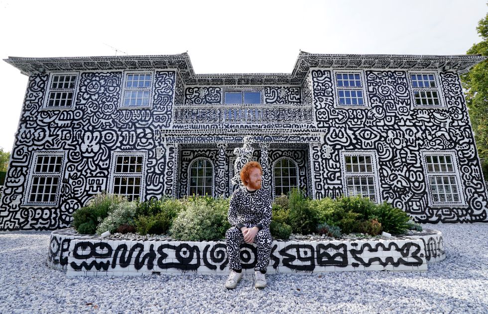 British artist Mr Doodle transforms Kent mansion with his hand-drawn doodles