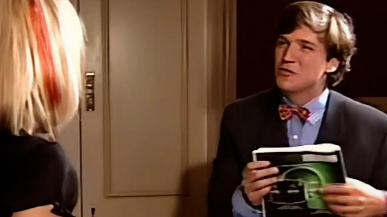 People just spotted Tucker Carlson in this iconic Britney Spears interview