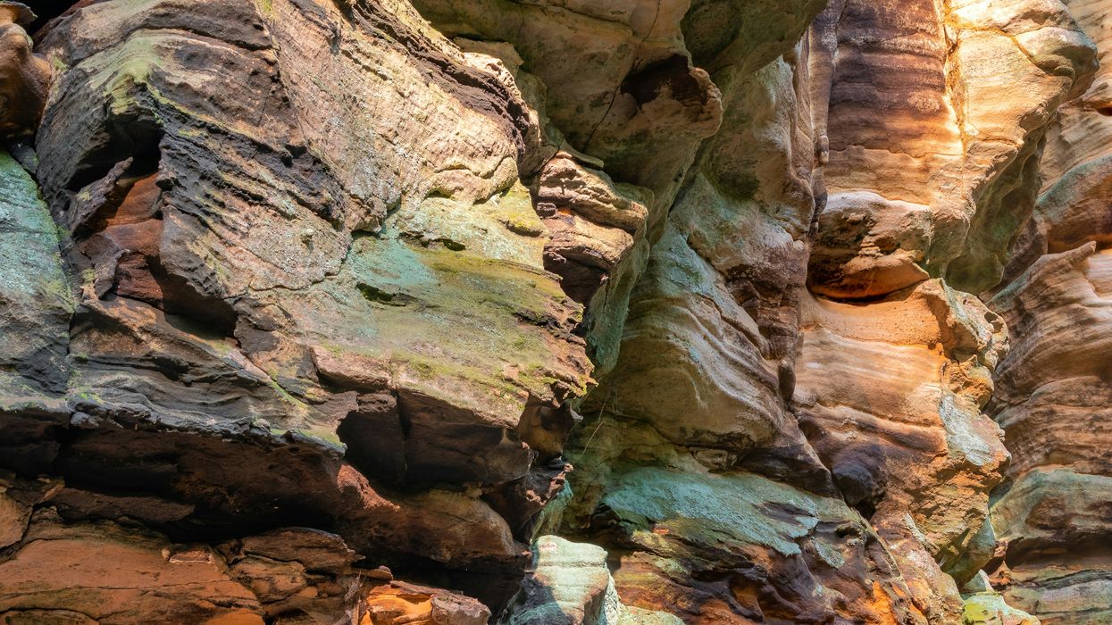 brown and gray rock formation