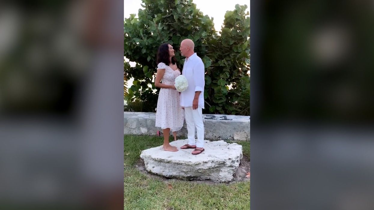 Moment mother tries to stop her son from reading out his shocking 'red flag' wedding speech