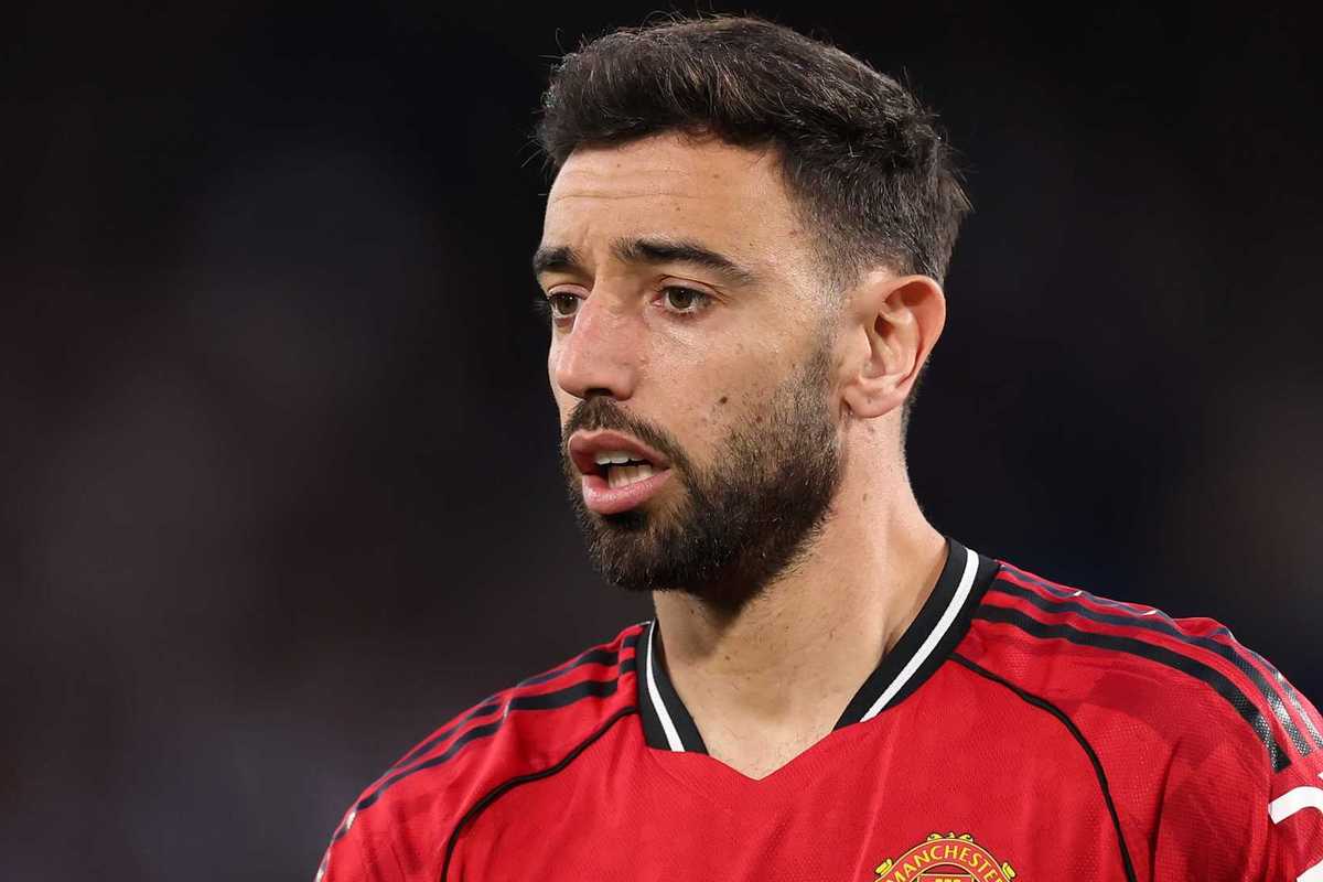 Bruno Fernandes of Manchester United during the Premier League match between Chelsea and Manchester United at Stamford Bridge on April 18, 2026 in London, England