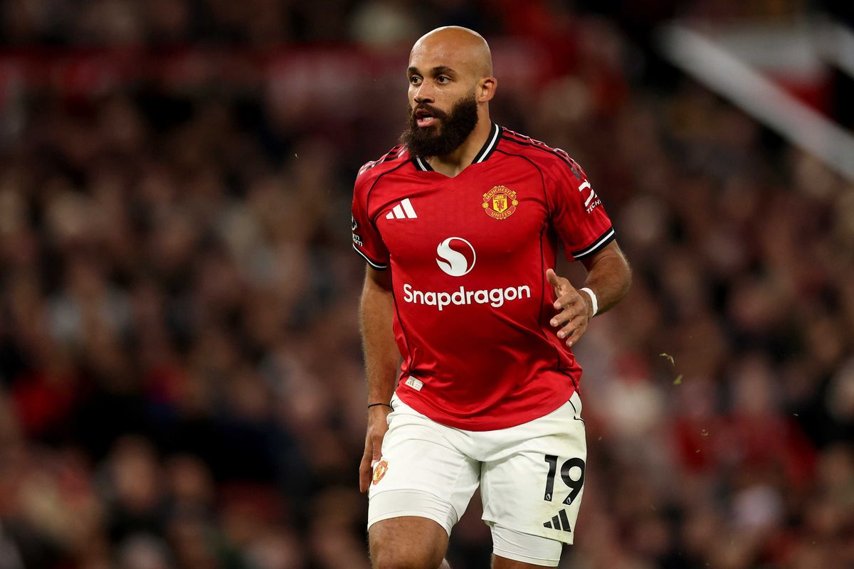 Bryan Mbeumo of Manchester United during the Premier League match between Manchester United and Brighton & Hove Albion at Old Trafford on October 25, 2025 in Manchester, England
