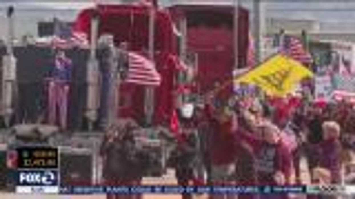 California convoy opposing Covid-19 mandates hits the road