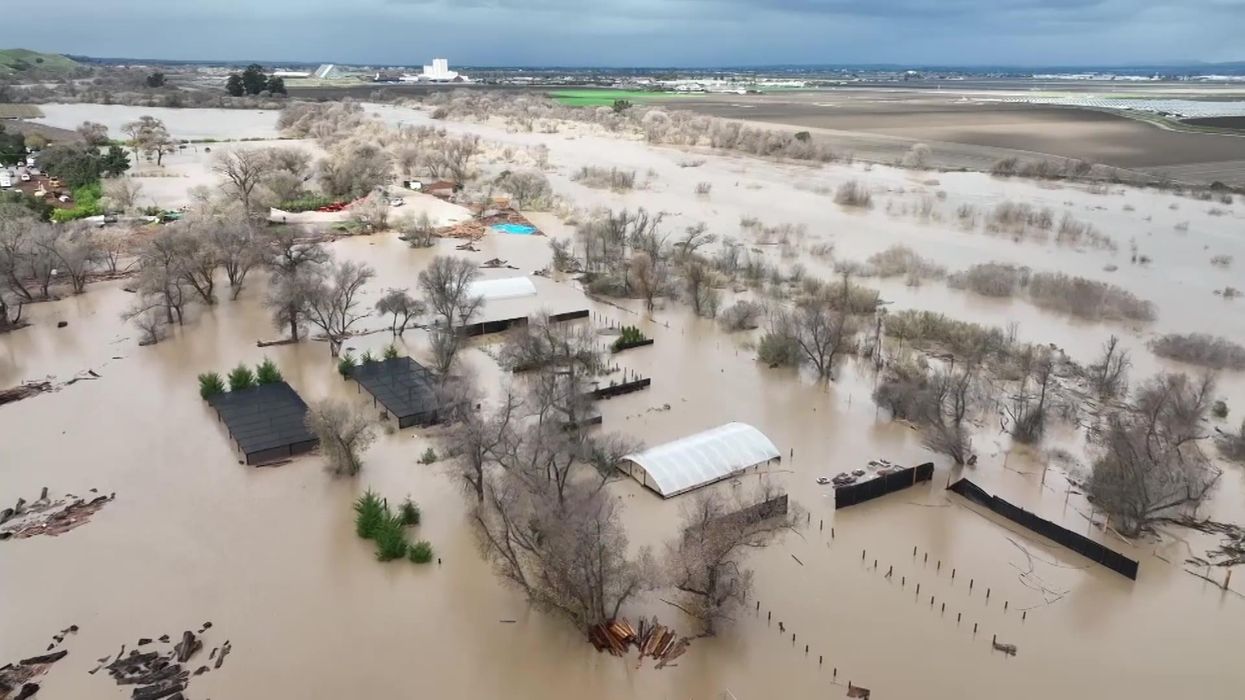 A man got trapped in a gym during a flash flood and the footage is crazy