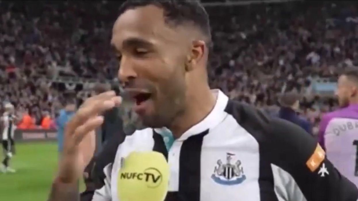 Grim moment footballer's tooth falls out on live TV