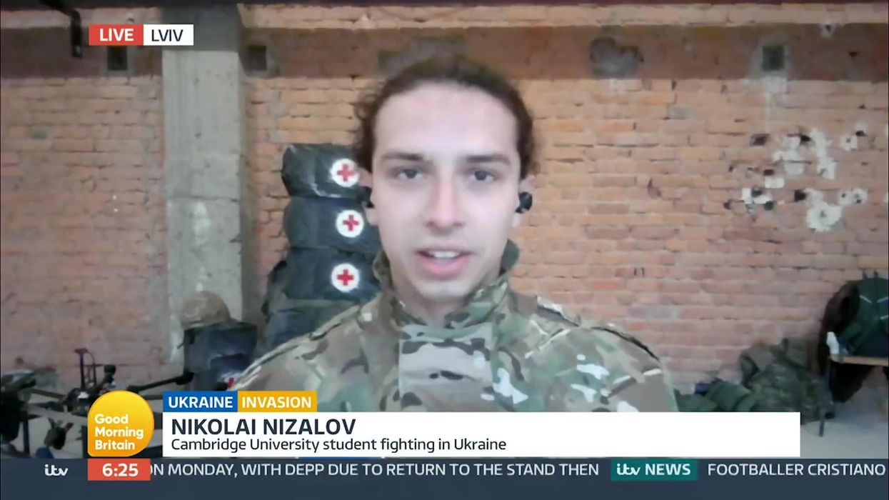 A Cambridge University student has gone to Ukraine to act as a medic