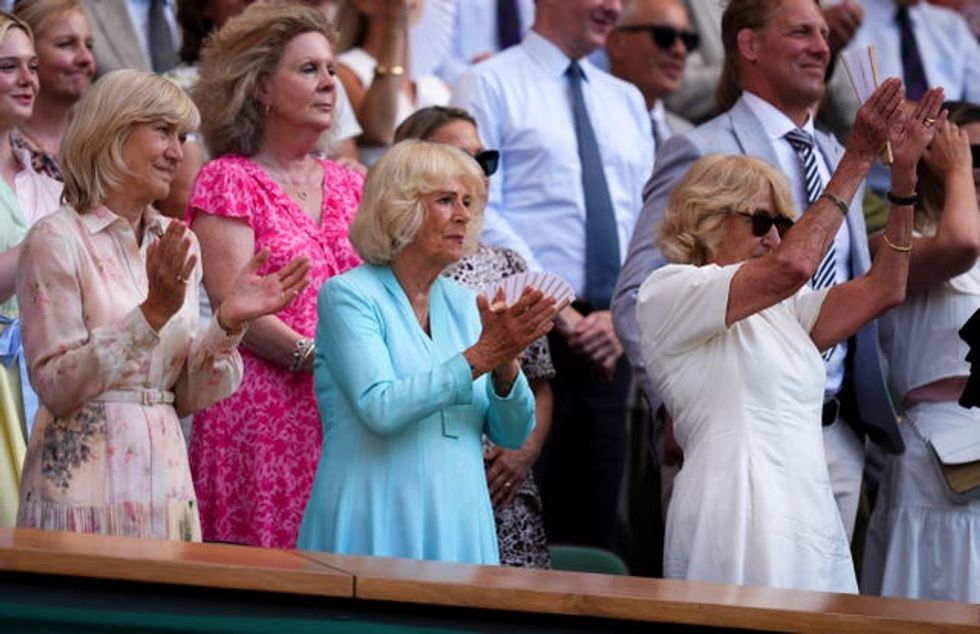 Camilla clapping after watching Arthur Fery\u2019s victory
