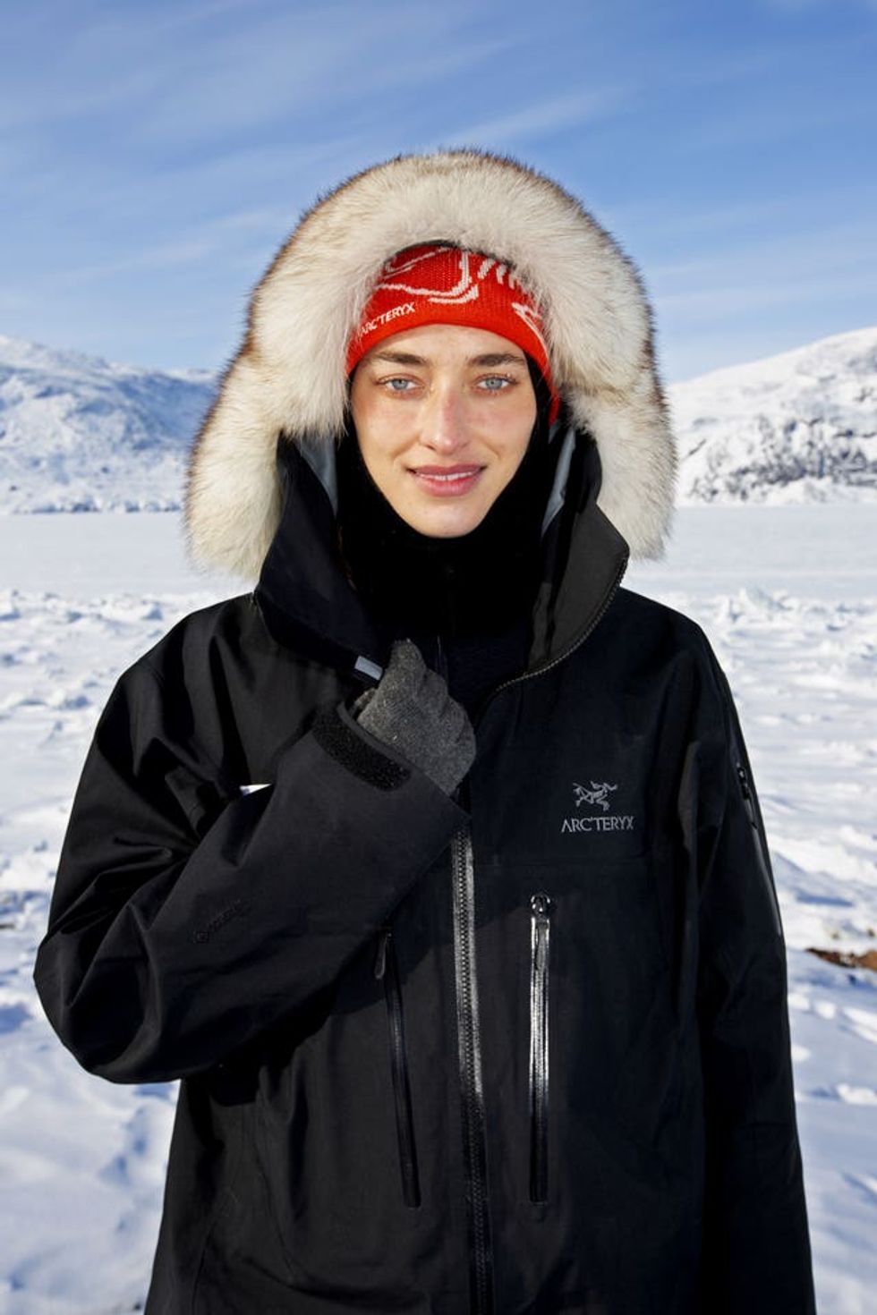 Camilla Hempleman-Adams on the snow