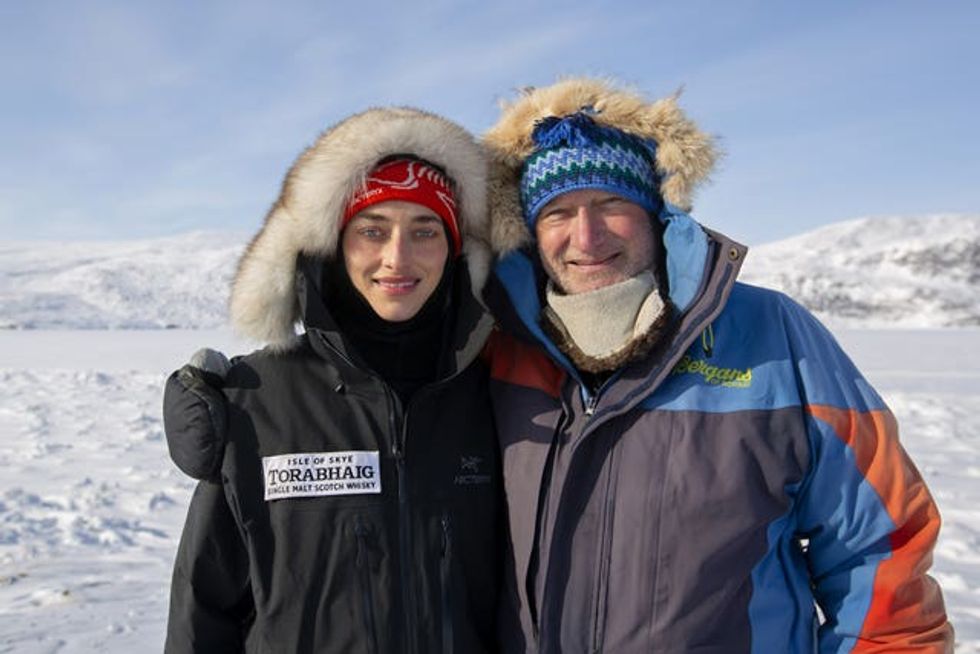 Camilla Hempleman-Adams with her father Sir David