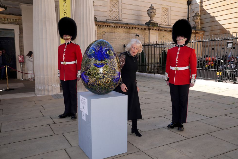 Queen praises ‘wonderful’ large Easter egg installed at Buckingham Palace
