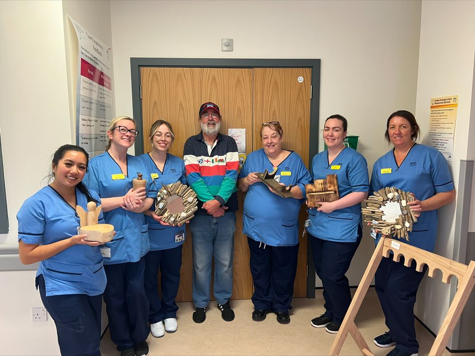 Ex-patient makes wooden gifts for hospital staff who helped him recover