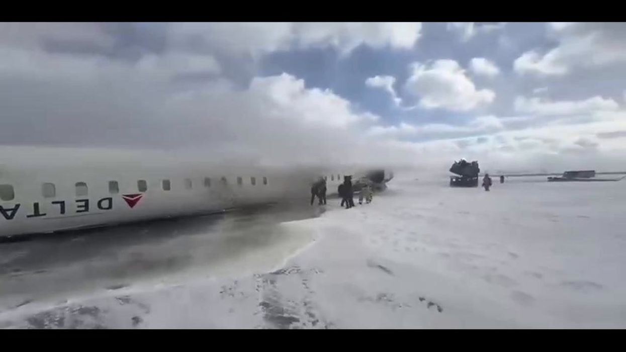 Delta Air Lines crash passenger posts chilling upside-down footage from inside plane