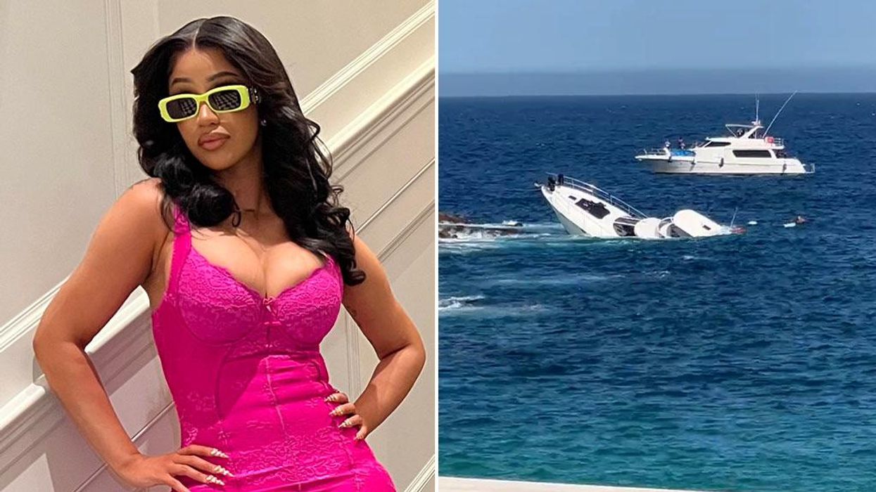 Cardi B has hilarious reaction as she spots yacht sinking outside villa