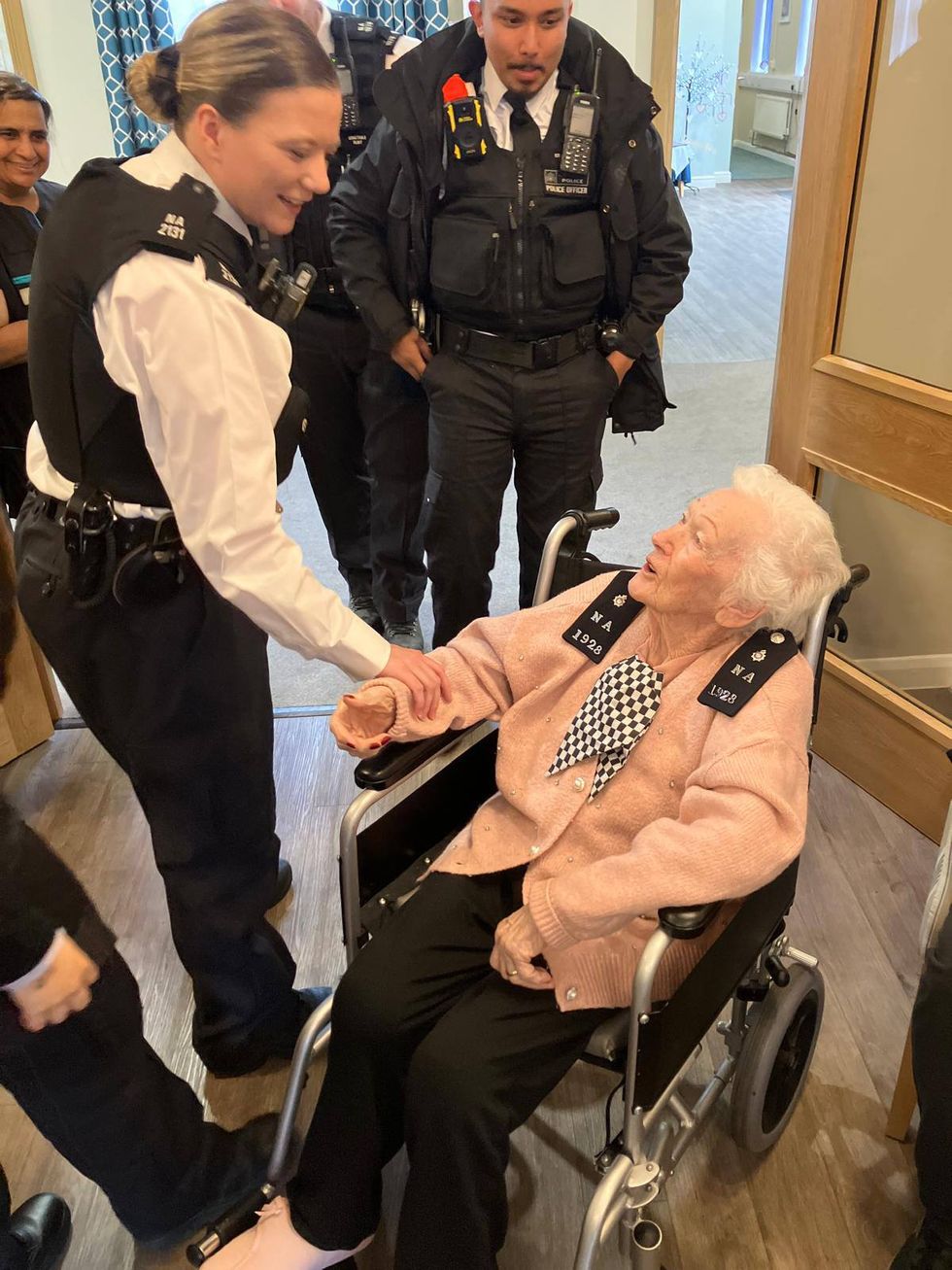Care home resident, 97, ‘arrested’ in birthday surprise