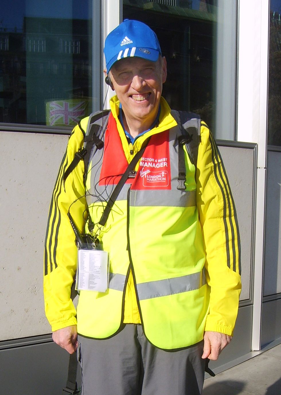 Carl Woffington is volunteering at his 40th London Marathon (Carl Woffington/PA)