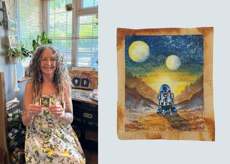 Artist paints out of this world Star Wars inspired scenes on used tea bags