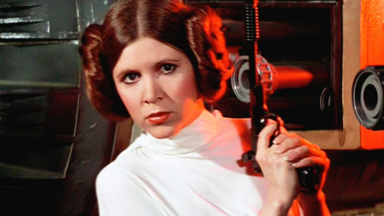 Carrie Fisher as Princess Leia in Star Wars IV: A New Hope