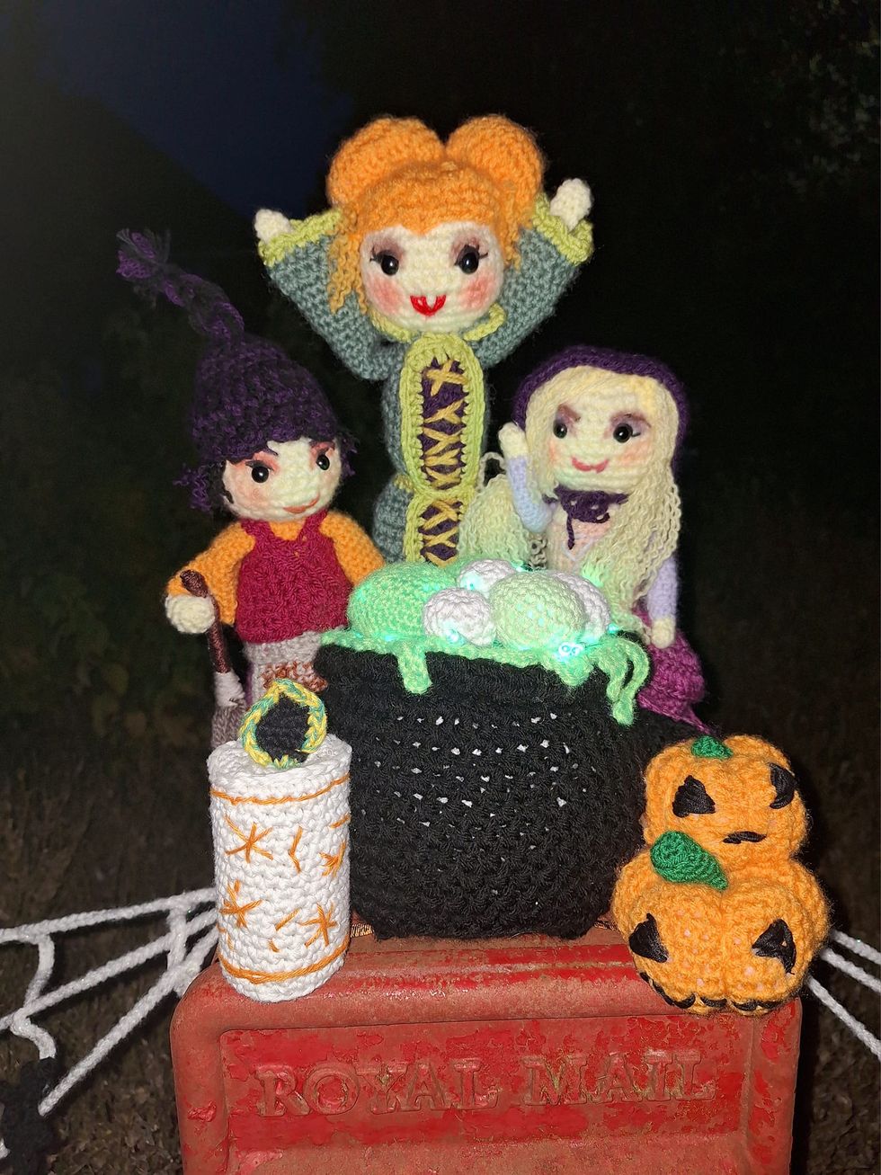 Characters on top of postbox